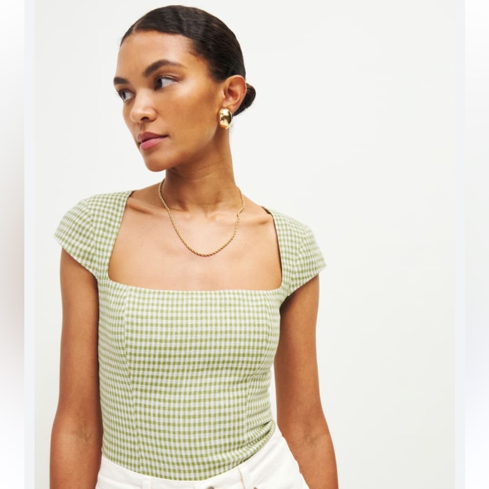 Reformation Cora 100% Linen Top